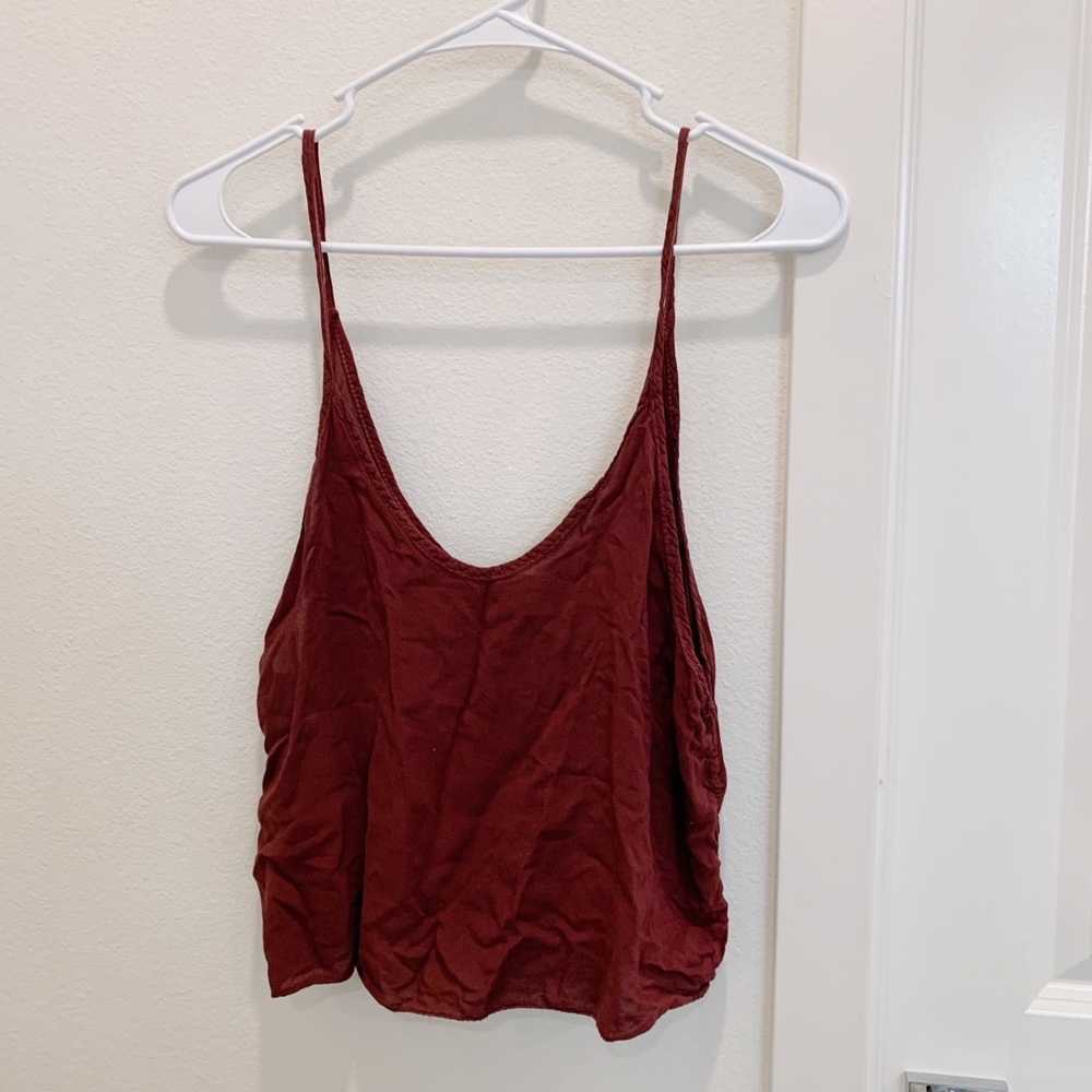 Maroon brandy tank